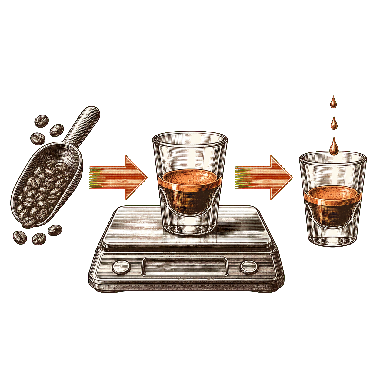 Dose-to-yield ratio measured on a scale